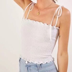 Reformation XS smocked top